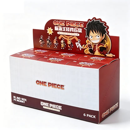 One Piece Monkey D Luffy Roronoa Zoro Anime Keychain Blind Box, PVC Mini Figure Key Chain Pendant Straw Hat Crew Collectible Mystery Box Gift Set