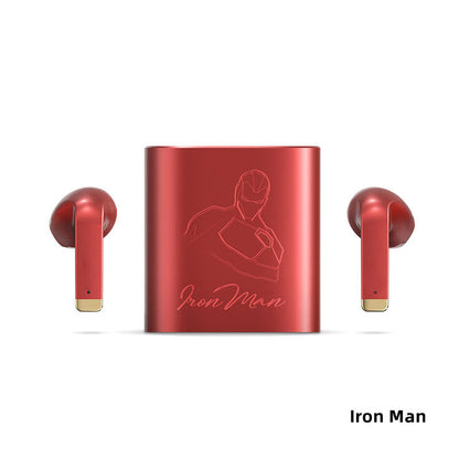 Marvel Hulk Thanos Black Panther Iron Man Captain America TWS Earbuds, Bluetooth 5.1 Wireless Earphones with Fast Charging