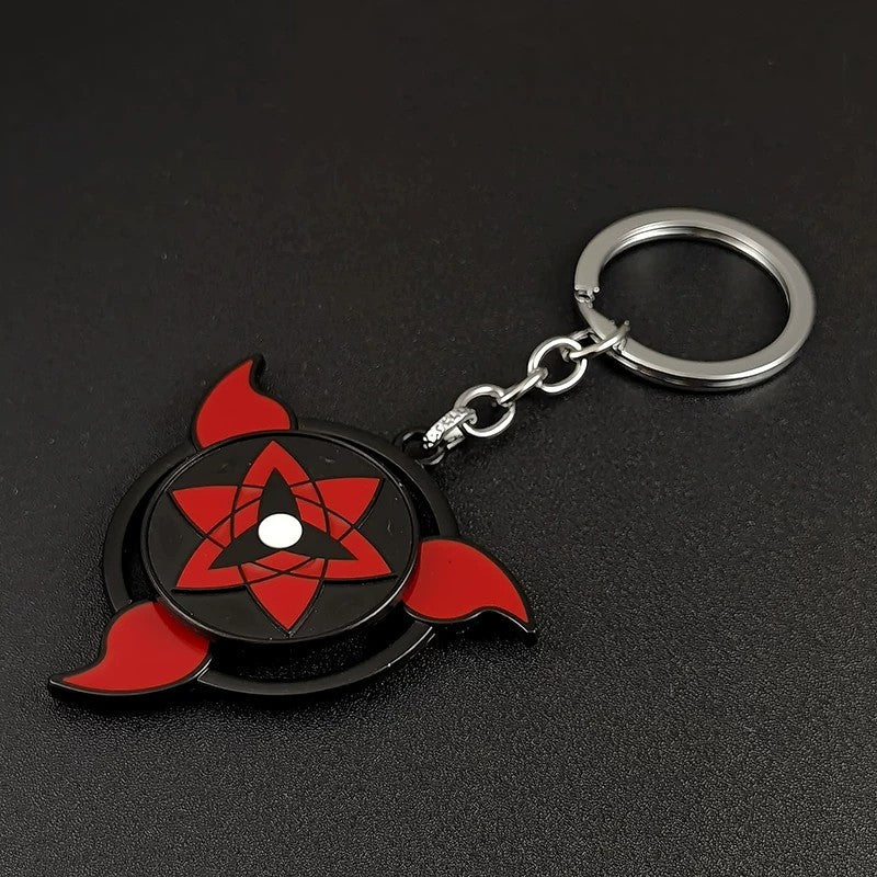 Naruto Sharingan Rotatable Keychain - Uchiha Anime Spinning Fidget Toy