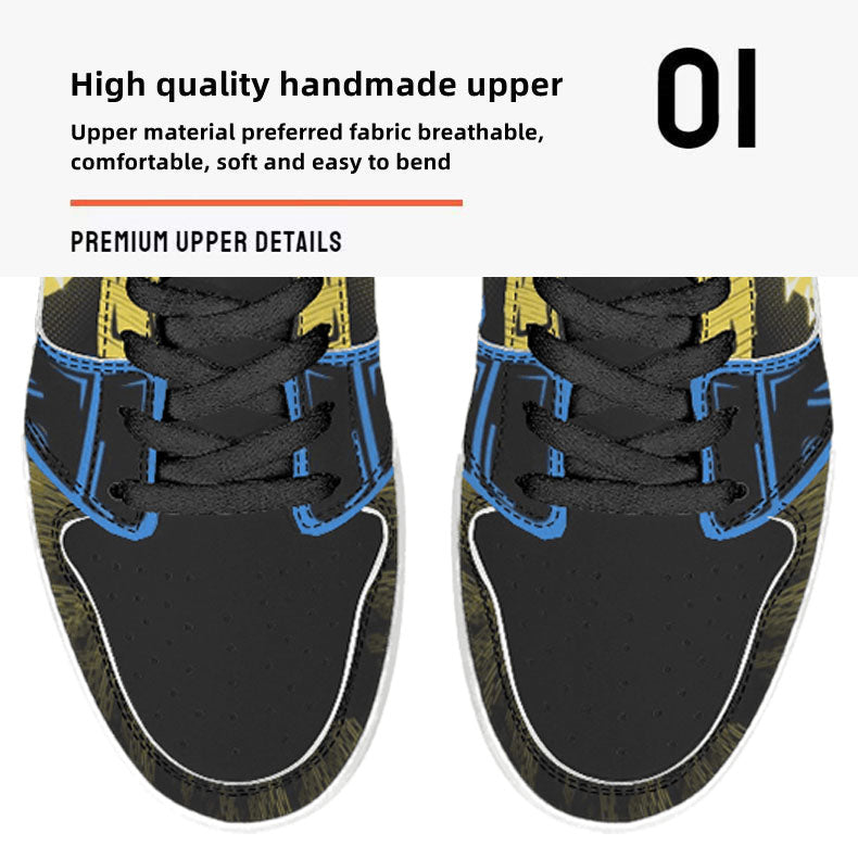 Dragon Ball Z Vegeta Super Saiyan Anime High Top Sneakers, Custom Print Anime Character Casual Skate Shoes Breathable Memory Foam Walking Sneaker For Men Women