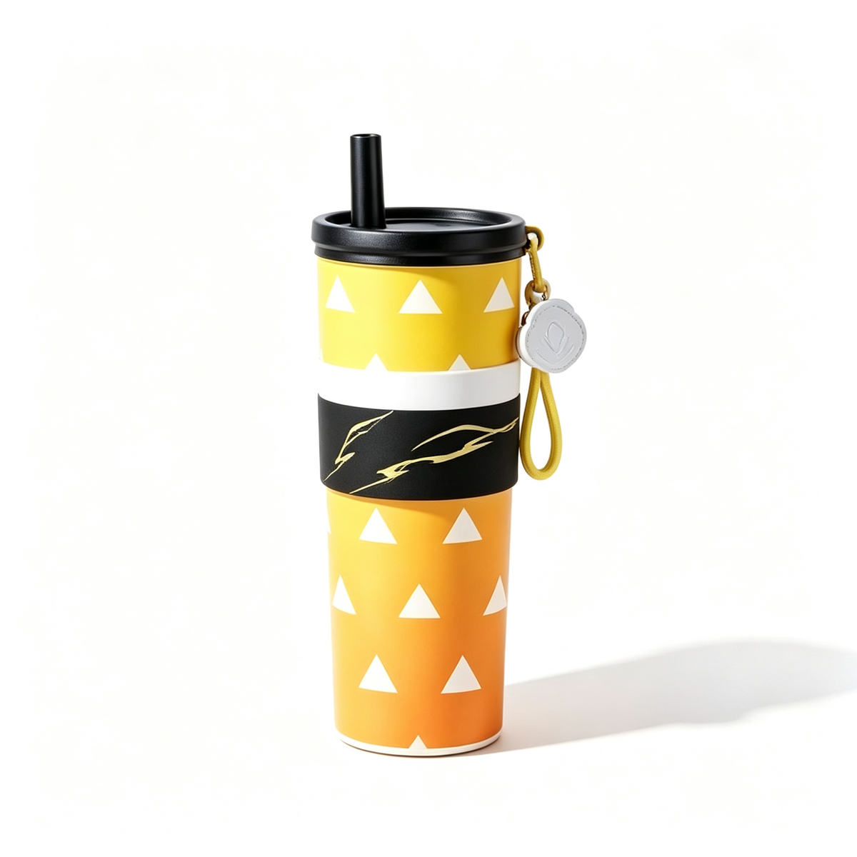 Demon Slayer Tanjiro Nezuko All Designs 710ml Insulated Tumbler 316 Stainless Steel Double Wall Coffee Cup Dual Drinking Lid With Straw Charm Leakproof Travel Water Bottle