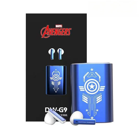 Marvel Iron Man Captain America TWS Gaming Bluetooth Earbuds, Mechanical Pop-Up RGB Light ENC Noise Cancelling Wireless Headphones Dual Game Music Mode