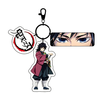 Demon Slayer Reflective Eye Acrylic Keychain Set, 3PCS Anime Bag Charm Accessories