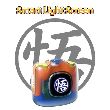 Dragon Ball Son Goku Frieza TWS Wireless Bluetooth 5.3 Earbuds, Transparent Glowing Light Screen Charging Case, Portable Semi‑in‑Ear Anime Headset For Sports Gaming Daily Use