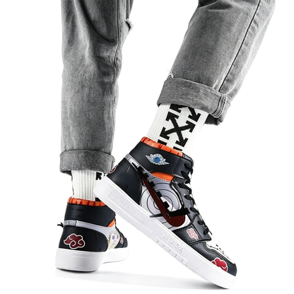 Naruto Pain Yahiko Anime High Top Sneakers, Akatsuki Graphic Casual Streetwear Shoes