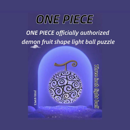 One Piece Monkey D. Luffy Devil Fruit 3D Puzzle Night Light USB Rechargeable LED Ambient Lamp DIY Assembly Sphere Light Bedroom Decor Gift For Anime Fans