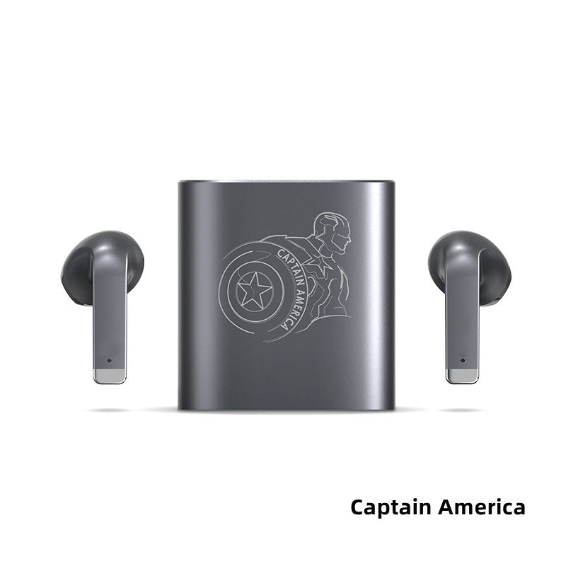 Marvel Hulk Thanos Black Panther Iron Man Captain America TWS Earbuds, Bluetooth 5.1 Wireless Earphones with Fast Charging