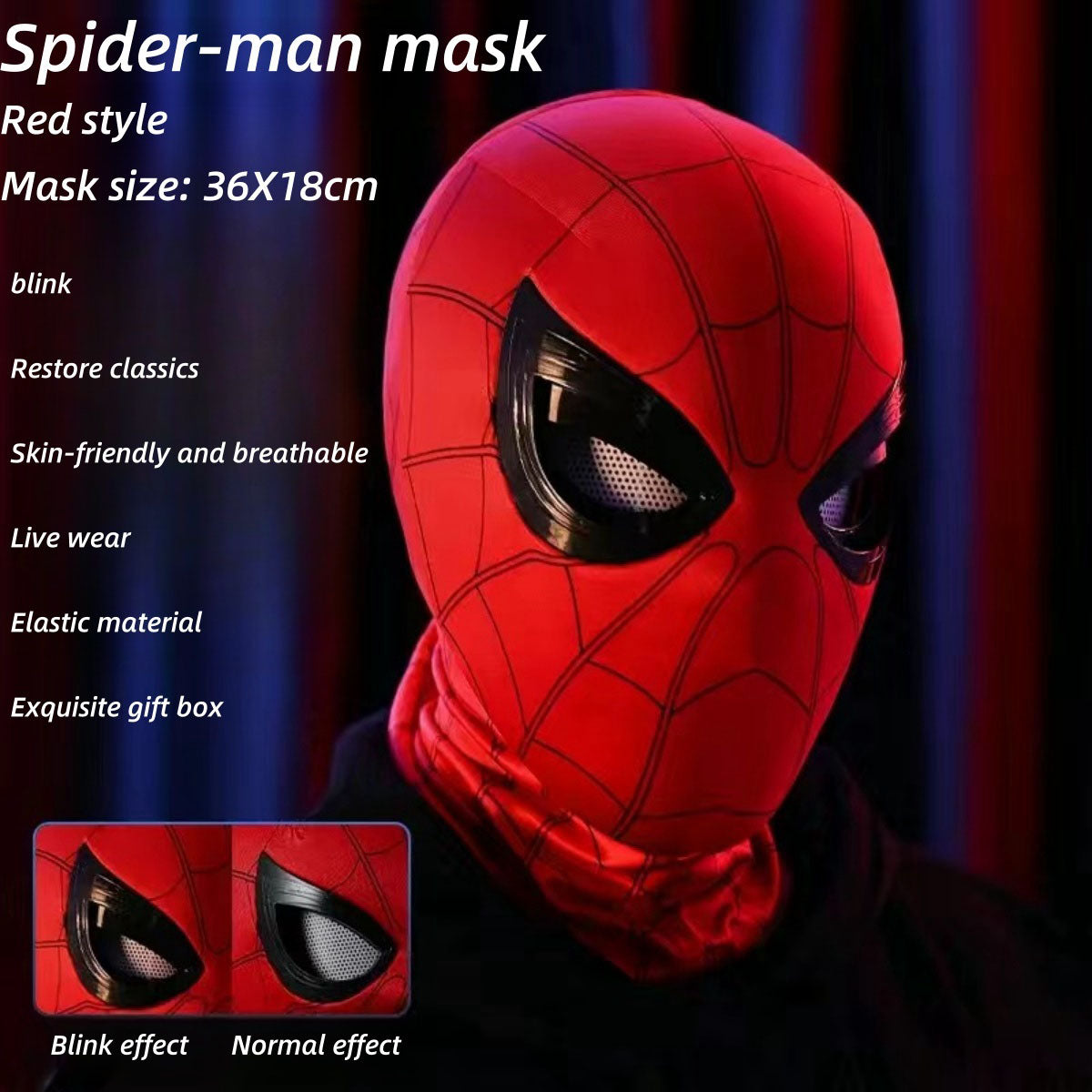 Marvel Spider‑Man Gwen Stacy Miles Morales Electric Mask LED Light Movable Eyes Remote Control Ring Lycra Full Face Helmet Cosplay Costume Prop Multiple Styles For Halloween Anime Fans