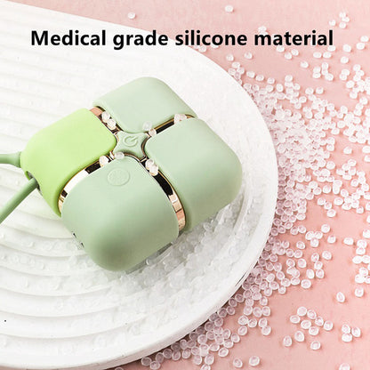 Discreet Portable Silicone Relax Massage Kit, Dual Mode Personal Care Device with Compact Travel Storage Case, Medical Grade Soft Silicone