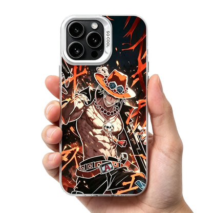 One Piece Portgas D Ace Phone Case Cool Anime Print Raised Lens Protection Shockproof Soft TPU Protective Cell Phone Cover For Iphone