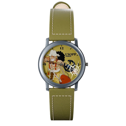 One Piece Monkey D Luffy Roronoa Zoro Anime Blind Box Quartz Watch, Straw Hat Crew Character Leather Strap Wrist Watch Collectible Gift Box Set