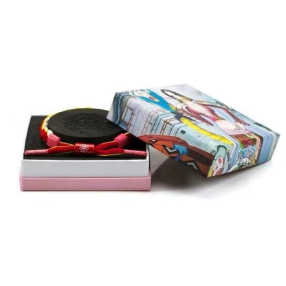 One Piece Monkey D Luffy Portgas D Ace Anime Braided Wrist Bracelet, Adjustable Rope Bracelet Anime Character Themed Jewelry Collectible Gift Box Set