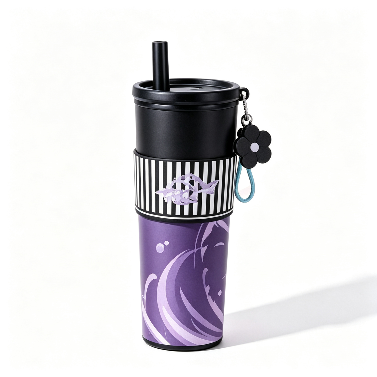 Demon Slayer Tanjiro Nezuko All Designs 710ml Insulated Tumbler 316 Stainless Steel Double Wall Coffee Cup Dual Drinking Lid With Straw Charm Leakproof Travel Water Bottle