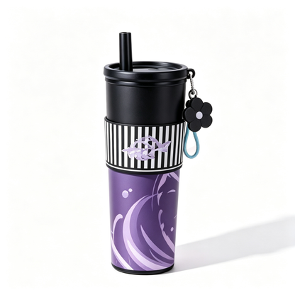 Demon Slayer Tanjiro Nezuko All Designs 710ml Insulated Tumbler 316 Stainless Steel Double Wall Coffee Cup Dual Drinking Lid With Straw Charm Leakproof Travel Water Bottle
