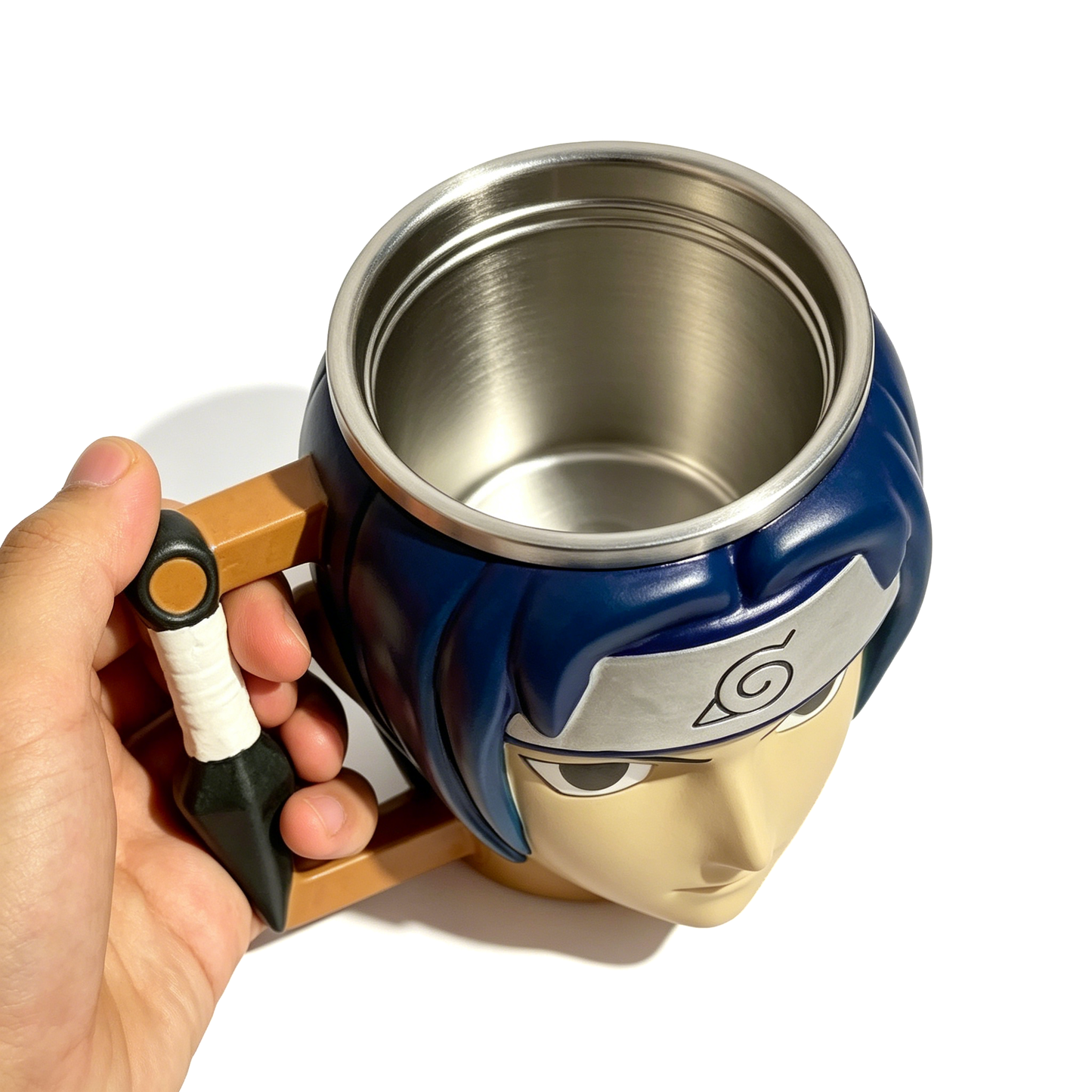 Naruto Shippuden Character 3D Sculpted Mug, Stainless Steel Lined Anime Coffee Cup, Collectible Anime Drinkware for Fan
