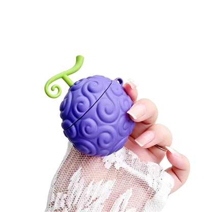 One Piece Luffy Ace Devil Fruit AirPods Case, 3D Silicone Earbuds Protective Cover with Keychain