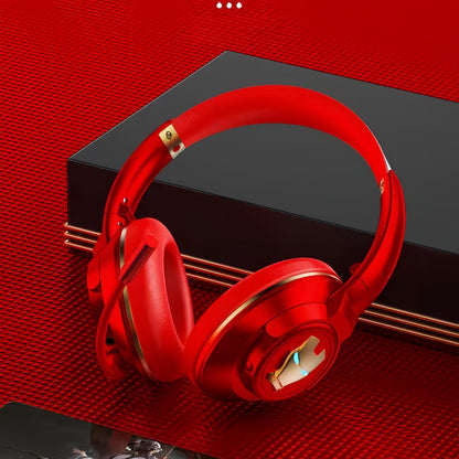 Marvel Iron Man Captain America Over Ear Bluetooth 5.3 Gaming Headphones, Low Latency Headset with Microphone Foldable Comfortable Earpads for Game Music