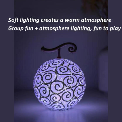 One Piece Monkey D. Luffy Devil Fruit 3D Puzzle Night Light USB Rechargeable LED Ambient Lamp DIY Assembly Sphere Light Bedroom Decor Gift For Anime Fans
