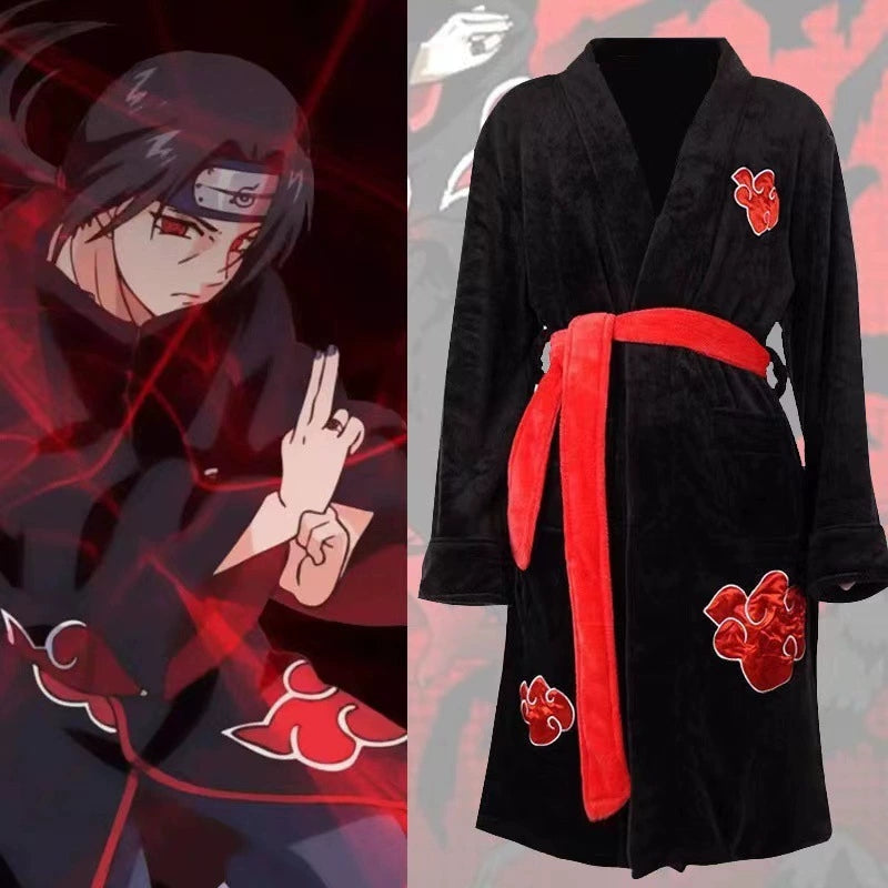 Fire shadow ninja Flannel Nightgown Bathrobe - Fall asleep in a comfortable nightgown