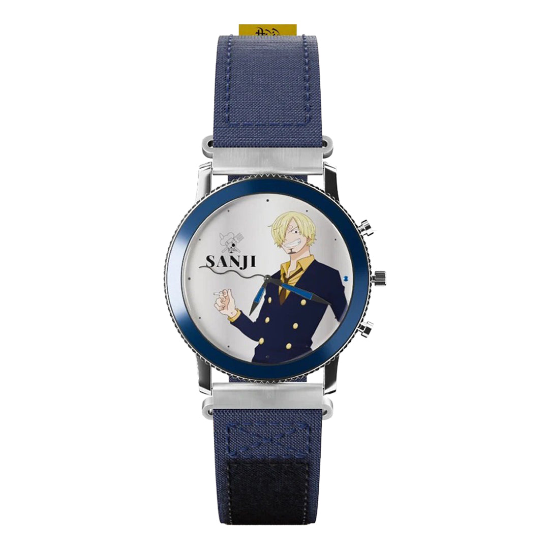 One Piece Monkey D Luffy Roronoa Zoro Anime Blind Box Quartz Watch, Straw Hat Crew Character Leather Strap Wrist Watch Collectible Gift Box Set