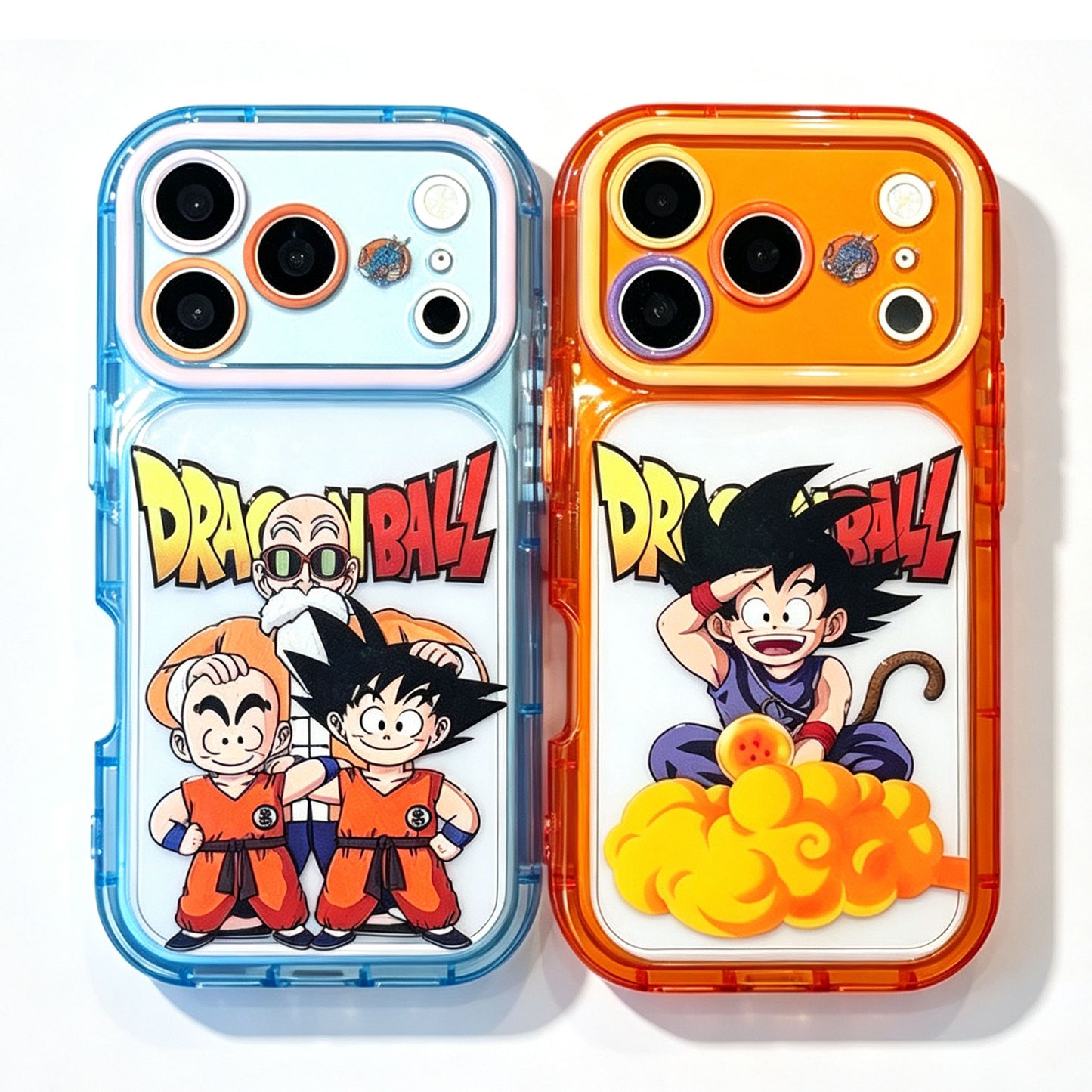 Dragon Ball Goku Krillin Master Roshi Phone Case 2 Styles Cute Transparent Shockproof Protective Cover Anime Character Cell Phone Shell For Iphone
