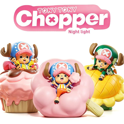 One Piece Tony Tony Chopper Blind Box Night Light, Cute Anime Figure LED Lamp Collectible Mystery Box, 6 Regular + 2 Hidden Styles PVC Bedside Decor Light Gift for One Piece Fans