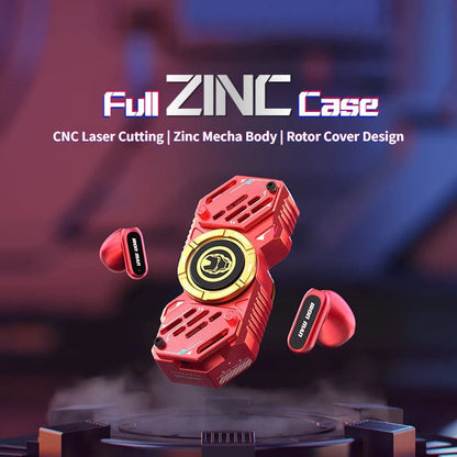 Marvel Iron Man Captain America Fidget Spinner TWS Bluetooth 5.4 Earbuds, Zinc Alloy Mecha Magnetic Flip Wireless Earphones