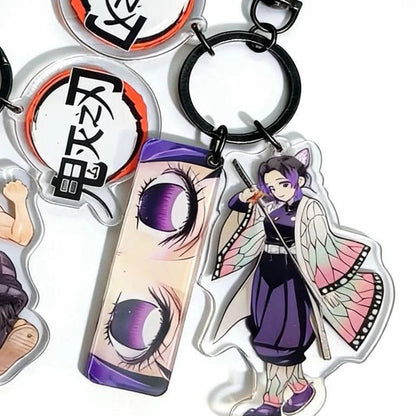 Demon Slayer Reflective Eye Acrylic Keychain Set, 3PCS Anime Bag Charm Accessories