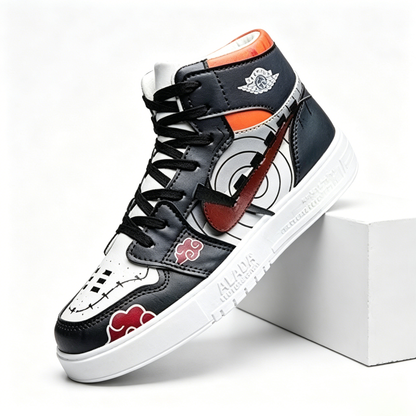 Naruto Pain Yahiko Anime High Top Sneakers, Akatsuki Graphic Casual Streetwear Shoes