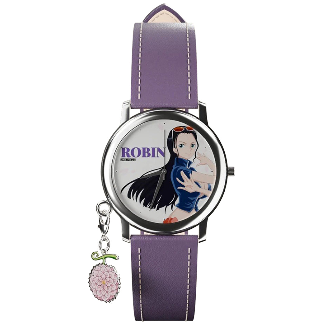 One Piece Monkey D Luffy Roronoa Zoro Anime Blind Box Quartz Watch, Straw Hat Crew Character Leather Strap Wrist Watch Collectible Gift Box Set