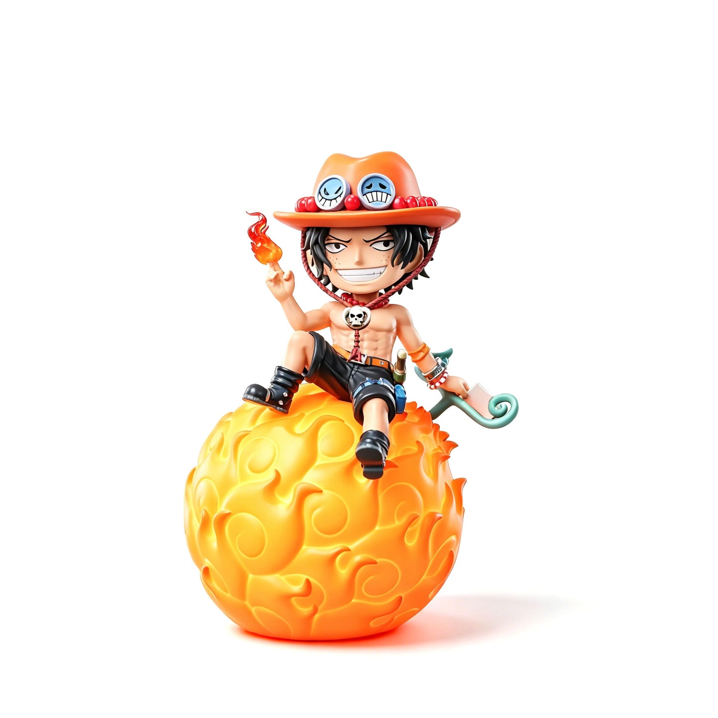 One Piece Luffy Ace Chopper Robin Devil Fruit LED Night Light Figure Set, Anime Cute Q Version Figurine Luminous Desk Lamp, One Piece Characters Collectible Statue Gifts For Anime Fans