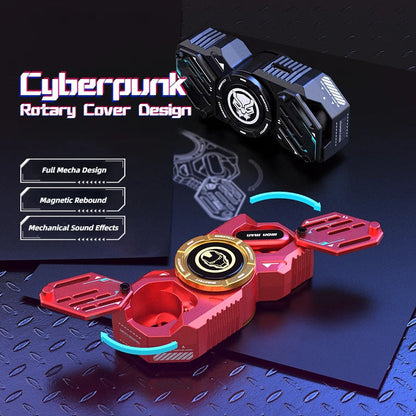 Marvel Iron Man Captain America Fidget Spinner TWS Bluetooth 5.4 Earbuds, Zinc Alloy Mecha Magnetic Flip Wireless Earphones