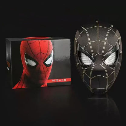 Marvel Spider‑Man Gwen Stacy Miles Morales Electric Mask LED Light Movable Eyes Remote Control Ring Lycra Full Face Helmet Cosplay Costume Prop Multiple Styles For Halloween Anime Fans