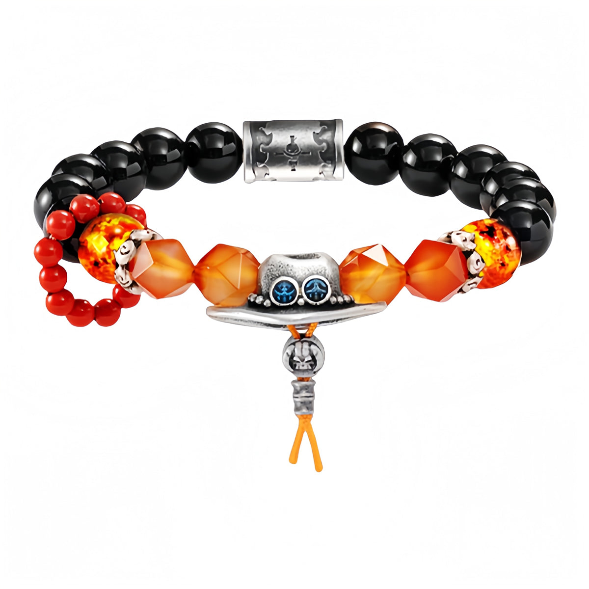 One Piece Ace Luffy Sabo Beaded Bracelet | Three Brothers Anime Charm Wristband